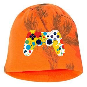 Funny Colourful Polka Dot International Dot Day Video Game Kati - Camo Knit Beanie