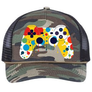 Funny Colourful Polka Dot International Dot Day Video Game Retro Rope Trucker Hat Cap