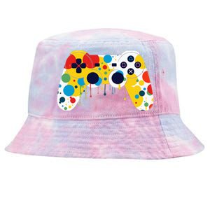 Funny Colourful Polka Dot International Dot Day Video Game Tie-Dyed Bucket Hat