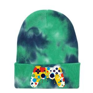 Funny Colourful Polka Dot International Dot Day Video Game Tie Dye 12in Knit Beanie