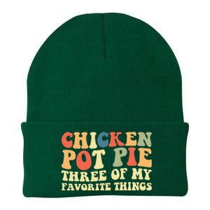 Funny Chicken Pot Pie Three Of My Favorite Things Pot Pie Knit Cap Winter Beanie