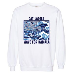 Funny Cat President 2024 Garment-Dyed Sweatshirt