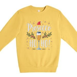 Festive Cheer: Prosecco Ho Ho! Cool Gift Premium Crewneck Sweatshirt