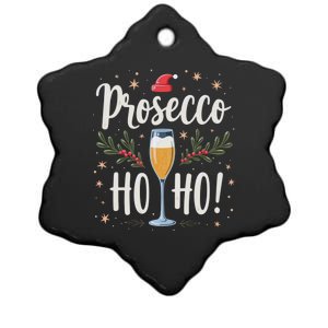 Festive Cheer: Prosecco Ho Ho! Cool Gift Ceramic Star Ornament