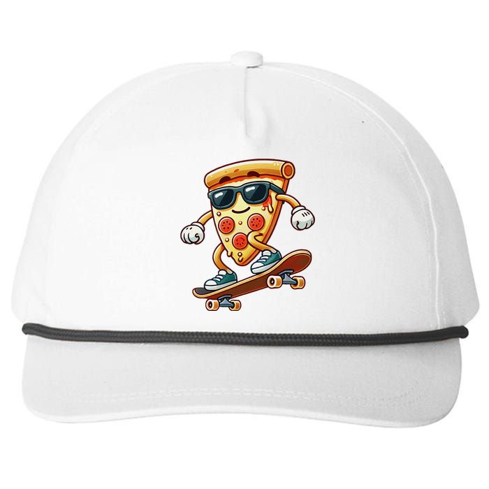 Funny Cheesy Pizza Sunglass Slice Skateboard Snapback Five-Panel Rope Hat