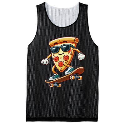 Funny Cheesy Pizza Sunglass Slice Skateboard Mesh Reversible Basketball Jersey Tank