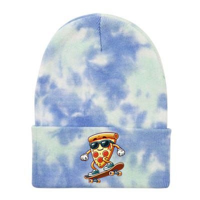 Funny Cheesy Pizza Sunglass Slice Skateboard Tie Dye 12in Knit Beanie