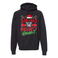 Funny Christmas Pajamas Dear Santa They Are The Naughty Ones Premium Hoodie