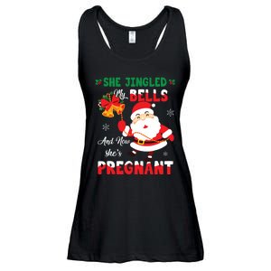 Funny Christmas Pregnancy Announcement New Dad Mom Ladies Essential Flowy Tank