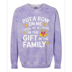 Funny Christmas Put A Bow On Me Christmas Colorblast Crewneck Sweatshirt