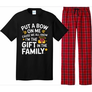 Funny Christmas Put A Bow On Me Christmas Pajama Set