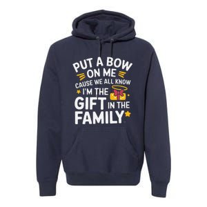 Funny Christmas Put A Bow On Me Christmas Premium Hoodie