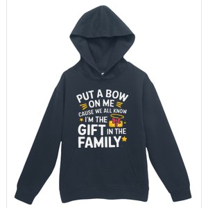 Funny Christmas Put A Bow On Me Christmas Urban Pullover Hoodie