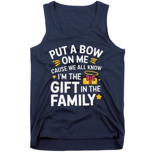 Funny Christmas Put A Bow On Me Christmas Tank Top