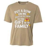 Funny Christmas Put A Bow On Me Christmas Cooling Performance Crew T-Shirt