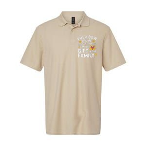 Funny Christmas Put A Bow On Me Christmas Softstyle Adult Sport Polo