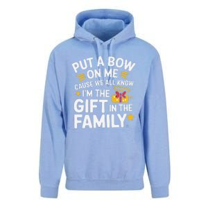 Funny Christmas Put A Bow On Me Christmas Unisex Surf Hoodie