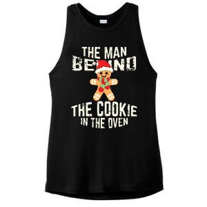 Funny Christmas Pregnancy Shirts Man Behind Cookie Dad To Be Ladies PosiCharge Tri-Blend Wicking Tank