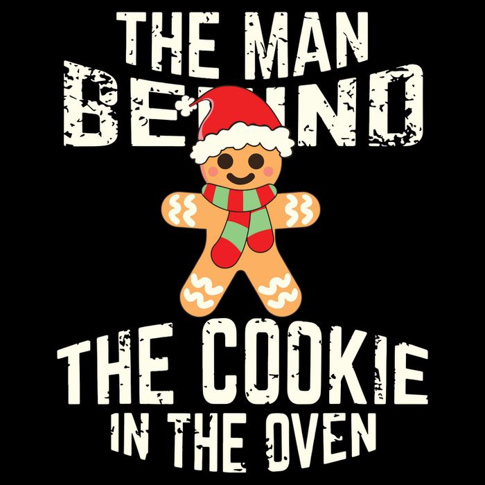 Funny Christmas Pregnancy Shirts Man Behind Cookie Dad To Be Drawstring Bag