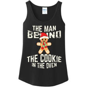 Funny Christmas Pregnancy Shirts Man Behind Cookie Dad To Be Ladies Essential Tank