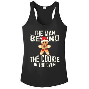 Funny Christmas Pregnancy Shirts Man Behind Cookie Dad To Be Ladies PosiCharge Competitor Racerback Tank