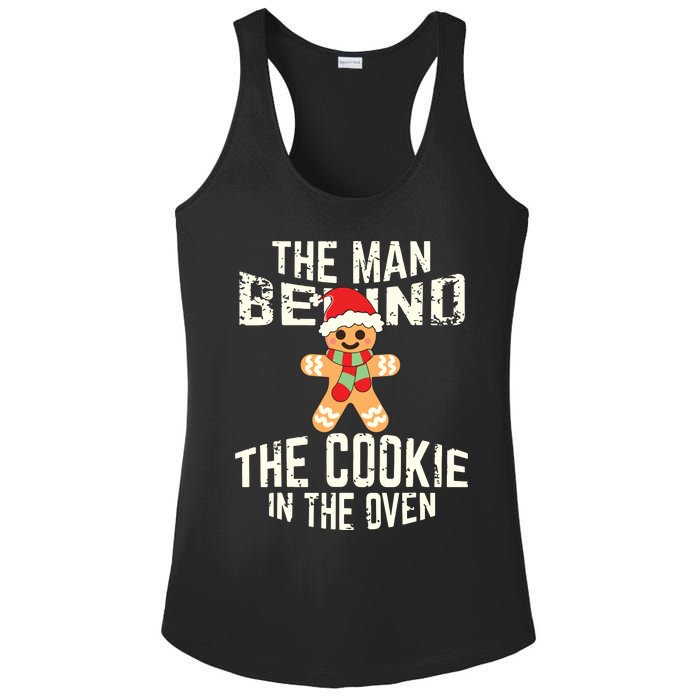 Funny Christmas Pregnancy Shirts Man Behind Cookie Dad To Be Ladies PosiCharge Competitor Racerback Tank