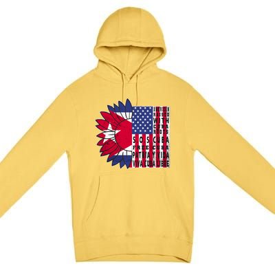 Free Cuba Patria Gift America Cuba Flag Sunflower Gift Sos Cuba Meaningful Gift Premium Pullover Hoodie