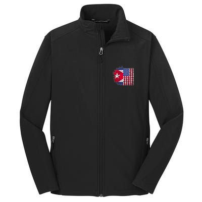 Free Cuba Patria Gift America Cuba Flag Sunflower Gift Sos Cuba Meaningful Gift Core Soft Shell Jacket