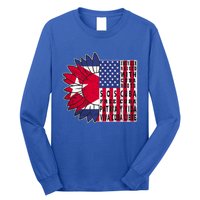 Free Cuba Patria Gift America Cuba Flag Sunflower Gift Sos Cuba Meaningful Gift Long Sleeve Shirt