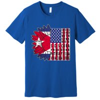 Free Cuba Patria Gift America Cuba Flag Sunflower Gift Sos Cuba Meaningful Gift Premium T-Shirt