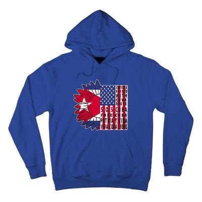 Free Cuba Patria Gift America Cuba Flag Sunflower Gift Sos Cuba Meaningful Gift Tall Hoodie