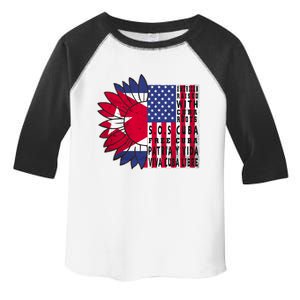 Free Cuba Patria Gift America Cuba Flag Sunflower Gift Sos Cuba Meaningful Gift Toddler Fine Jersey T-Shirt