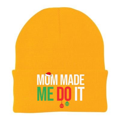 Family Christmas Pajamas Matching Mom Made Me Do It Knit Cap Winter Beanie