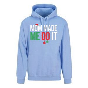 Family Christmas Pajamas Matching Mom Made Me Do It Unisex Surf Hoodie