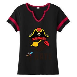 Funny Cat Pi Day Pirate Happy Pi Day Gift Ladies Halftime Notch Neck Tee