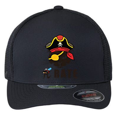 Funny Cat Pi Day Pirate Happy Pi Day Gift Flexfit Unipanel Trucker Cap