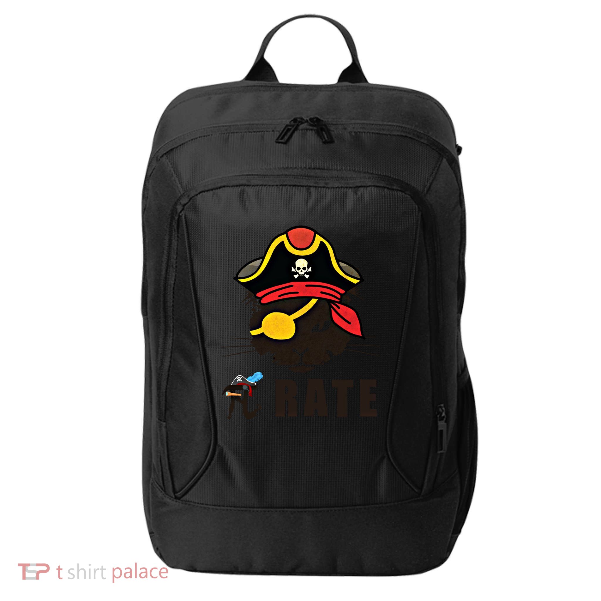 Funny Cat Pi Day Pirate Happy Pi Day Gift City Backpack