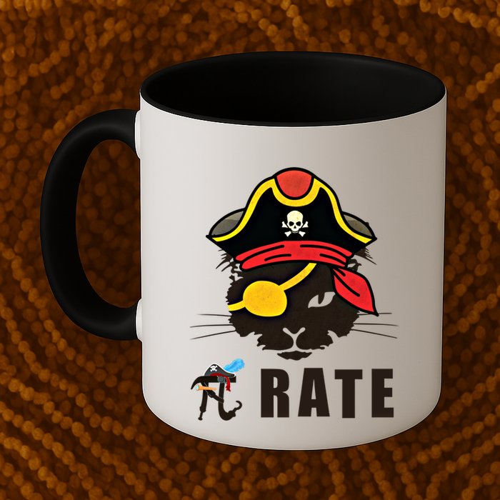 Funny Cat Pi Day Pirate Happy Pi Day Gift Mug