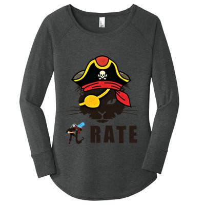 Funny Cat Pi Day Pirate Happy Pi Day Gift Women's Perfect Tri Tunic Long Sleeve Shirt