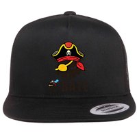 Funny Cat Pi Day Pirate Happy Pi Day Gift Flat Bill Trucker Hat