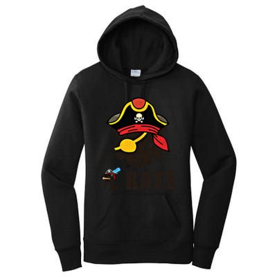 Funny Cat Pi Day Pirate Happy Pi Day Gift Women's Pullover Hoodie
