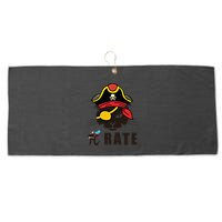 Funny Cat Pi Day Pirate Happy Pi Day Gift Large Microfiber Waffle Golf Towel