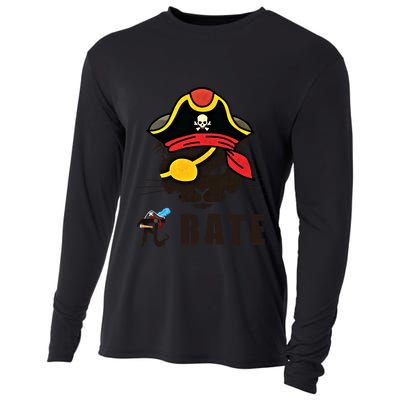 Funny Cat Pi Day Pirate Happy Pi Day Gift Cooling Performance Long Sleeve Crew