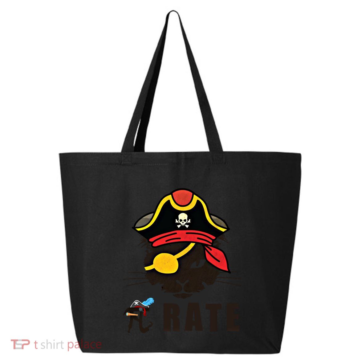 Funny Cat Pi Day Pirate Happy Pi Day Gift 25L Jumbo Tote