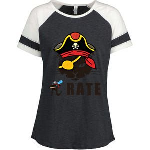 Funny Cat Pi Day Pirate Happy Pi Day Gift Enza Ladies Jersey Colorblock Tee