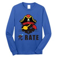 Funny Cat Pi Day Pirate Happy Pi Day Gift Long Sleeve Shirt