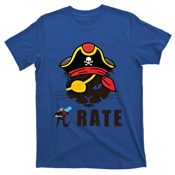 Funny Cat Pi Day Pirate Happy Pi Day Gift T-Shirt