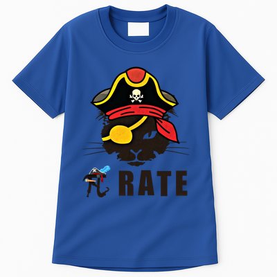 Funny Cat Pi Day Pirate Happy Pi Day Gift Tall T-Shirt