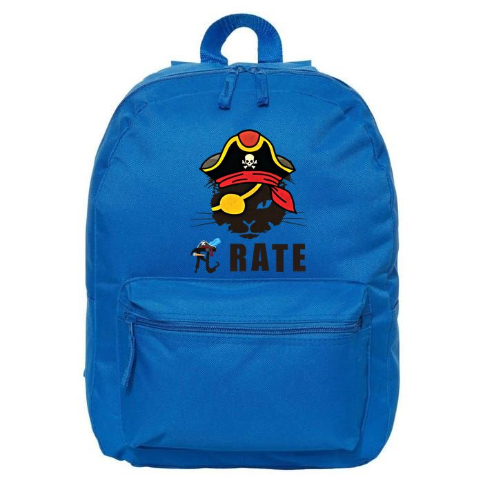 Funny Cat Pi Day Pirate Happy Pi Day Gift 16 in Basic Backpack