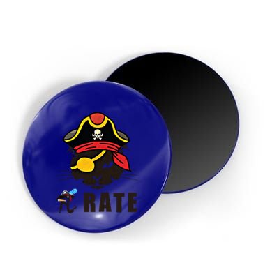 Funny Cat Pi Day Pirate Happy Pi Day Gift Magnet